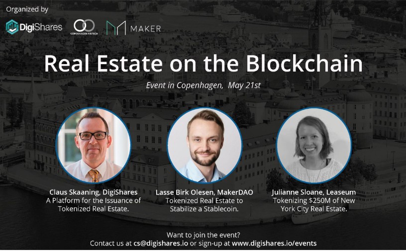 Real Estate on the Blockchain Copenhagen is going to Hold on May 21st